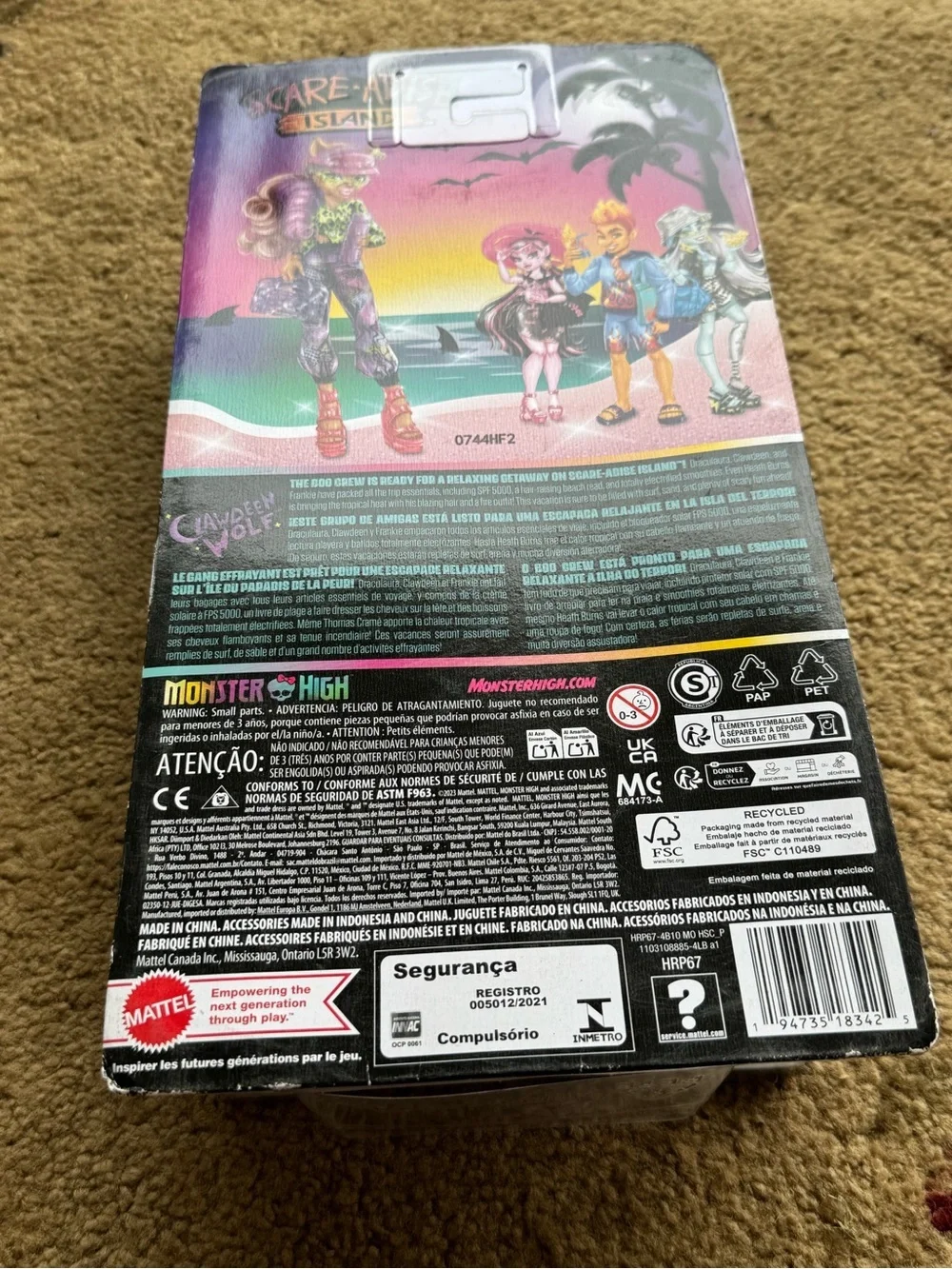 Monster High Scare-adise Island Clawdeen Wolf G3